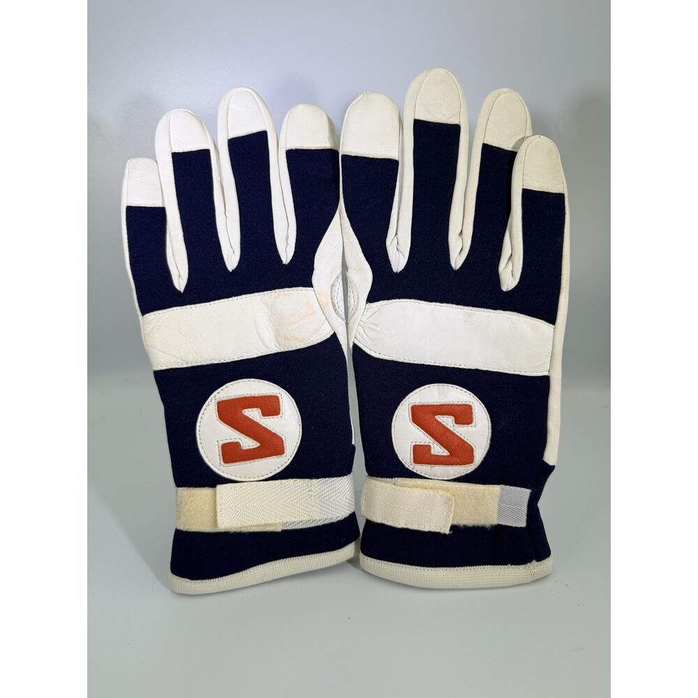 Vintage Soloman Ski Gloves Soft Sheepskin Leather XL Racing Adjust Closure Race